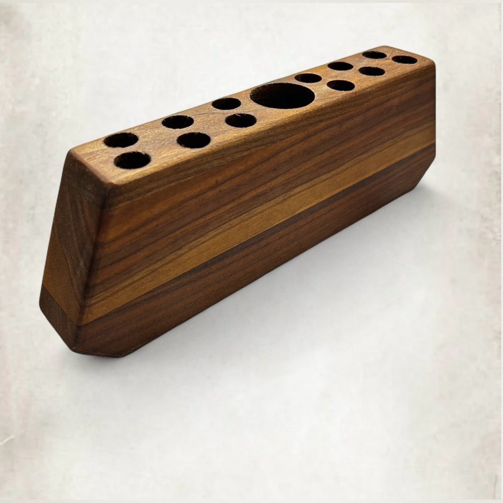 Solid Walnut Pen Holder